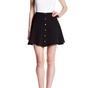 Harlowe & Graham Black Button Up Skirt